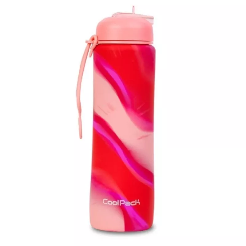 COOLPACK Silikon-Trinkflasche Pump 600 ml Mädchen Pink
