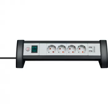 Power Extension Brennenstuhl 1156250534 1.8m 4 AC Outlets Schwarz White