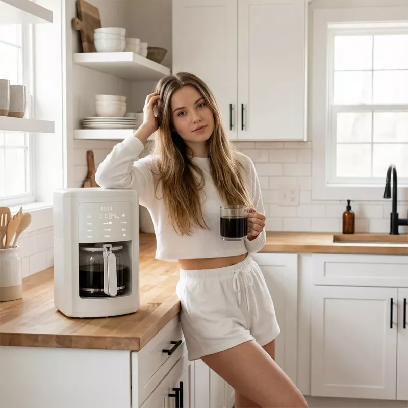 Pour-over Kaffeemaschine Elle EKCMP301WHEU 1,8 l weiße Filterkaffeemaschine