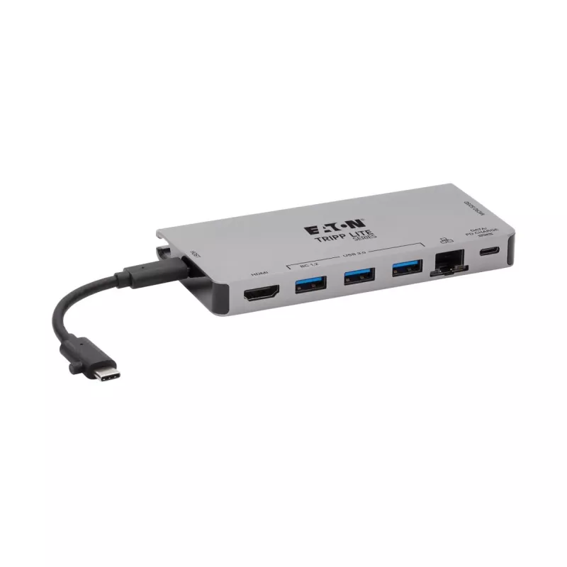 USB-C Dock - 4K HDMI, USB 3.2 Gen 1, USB-A Hub, GbE, Speicherkarte, 100W PD-Ladung, abnehmbares Kabel U442-DOCK5D-GY