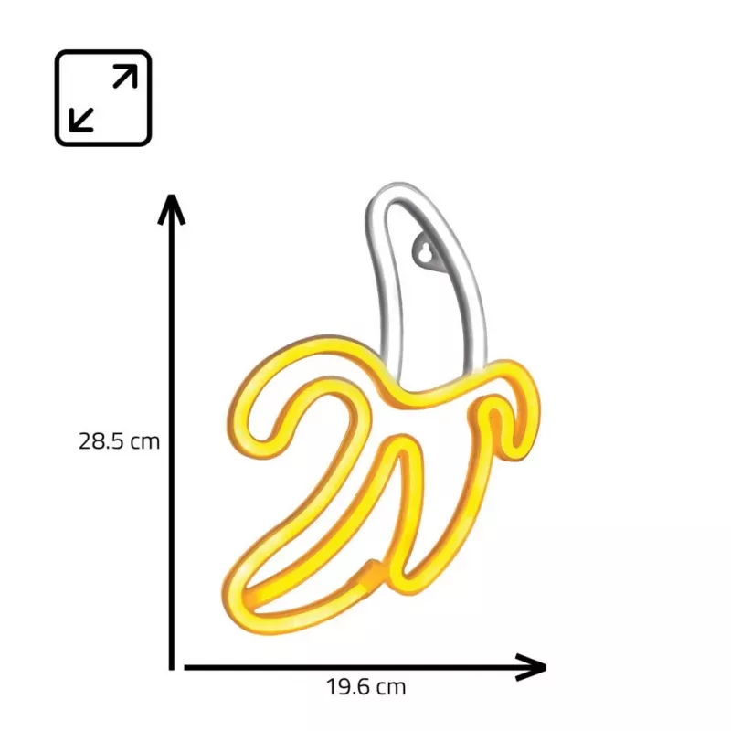 Dekorative Neonleuchte MANTA SNL01WHT – helles, farbenfrohes Design, wandmontierte Akzentbeleuchtung