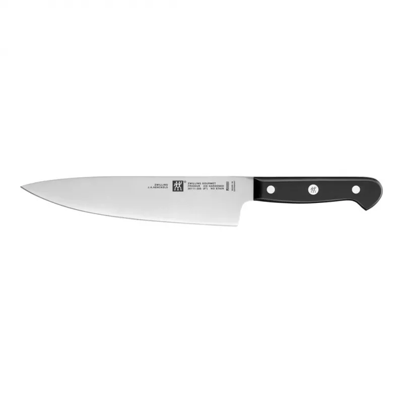 Messerset ZWILLING Gourmet 3 tlg. — geschmiedete Stahlklingen 10/16/20 cm, schwarze Kunststoffgriffe, spülmaschinenfest