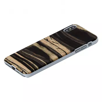 Smartphone-Hülle man and wood für iPhone XS Max – White Ebony Finish