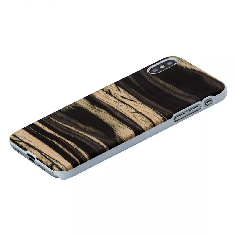 Smartphone-Hülle man and wood für iPhone XS Max – White Ebony Finish