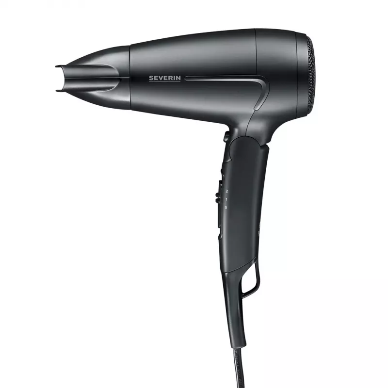 Haartrockner SEVERIN HT 0159 — 1600 W, Dual-Spannung 110/220–240 V, 2 Geschwindigkeiten, Kaltlufttaste, 1,8 m Kabel, schwarz