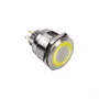 Vandalensicherer Drucktastenschalter DimasTech PD197 25 mm Silverline-Ring