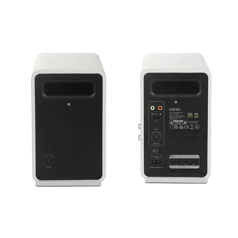 Edifier Desktop Aktivmonitor mit GaN-Ladegerät | QR65 | 70 W | Bluetooth | Weiß | Kabellose Verbindung