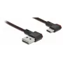 USB-Kabel DeLOCK EASY-USB 2.0 Typ-A-Stecker auf Typ-C-Stecker abgewinkelt 0,2 m schwarz