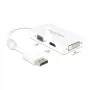 DELOCK Adapterkabel DisplayPort Stecker > 1 x VGA + 1 x HDMI + 1 x DVI 24+1 Weiß