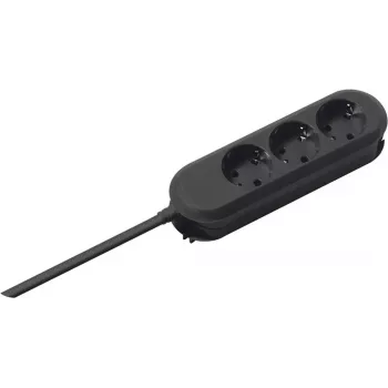 Stromverlängerungskabel Bachmann 387.172 5m 3 AC-Steckdosen Schwarz