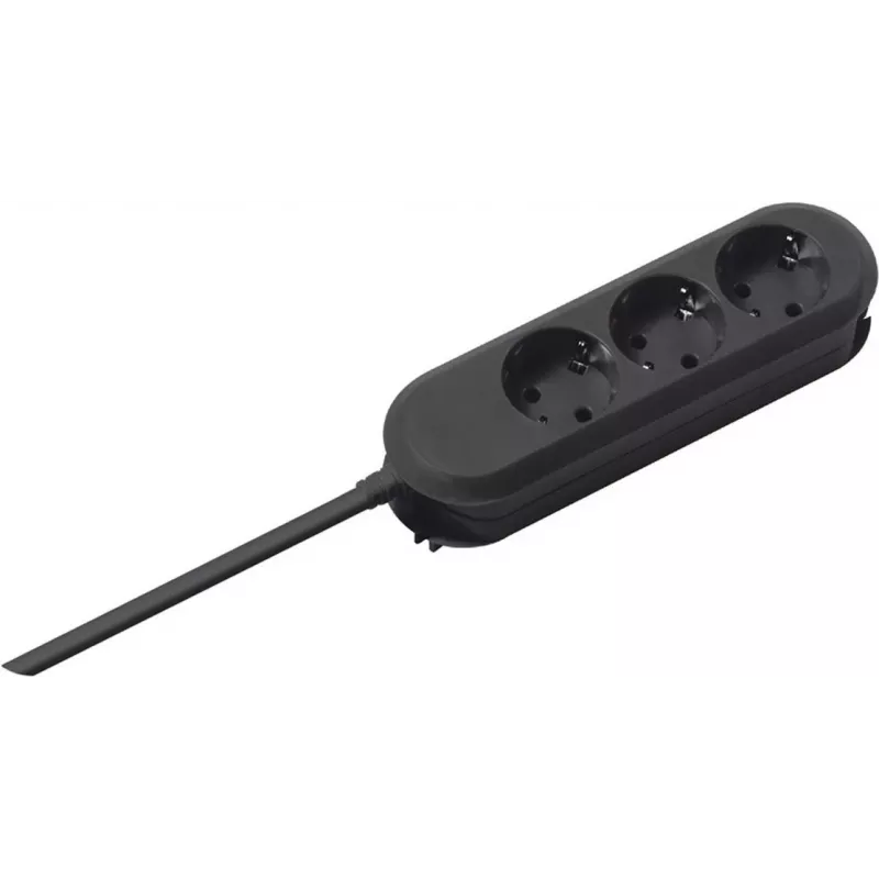 Stromverlängerungskabel Bachmann 387.172 5m 3 AC-Steckdosen Schwarz