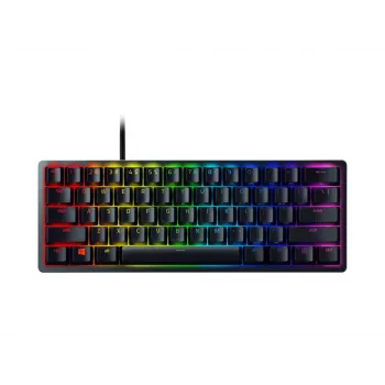 Razer Huntsman Mini 60% Gaming-Tastatur Opto-Mechanical Purple Switch RGB LED NORD kabelgebunden
