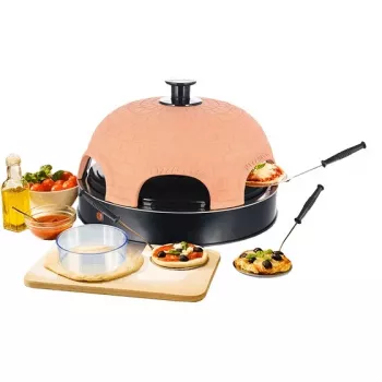 Pizzabackautomat Emerio PO-115984 6 Pizzen 1200 W Schwarz Orange