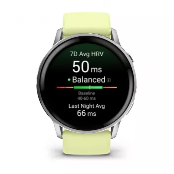 Garmin Venu 010-03014-02 Smartwatch / Sportuhr 3,56 cm (1,4 inch) AMOLED 45 mm Digital 454 x 454 Pixel Touchscreen Silber Wi-Fi GPS (Satellit)