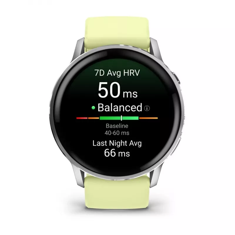 Garmin Venu 010-03014-02 Smartwatch / Sportuhr 3,56 cm (1,4 inch) AMOLED 45 mm Digital 454 x 454 Pixel Touchscreen Silber Wi-Fi GPS (Satellit)