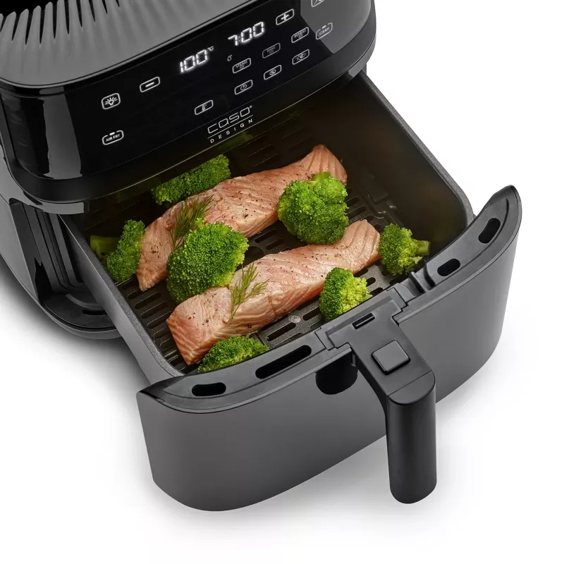 Heißluftfritteuse Caso Steam and AirFry 700, 1700 W, 7 L, schwarz