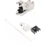 Keystone-Modul Cat 6a helos 08-10002 werkzeugloser Steckverbinder, RJ45-Keystone-Einsatz für geschirmte/ungeschirmte Cat6a-Installationen