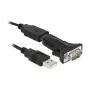 Serielles Kabel DeLOCK 66286 USB Typ-A DB-9 Schwarz 0,8 m