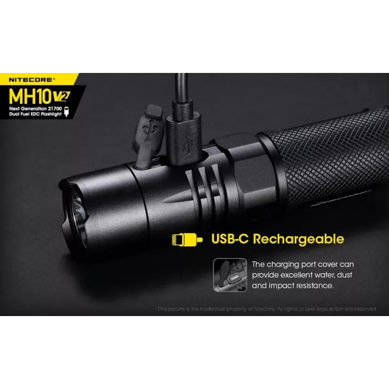 Hand-Taschenlampe Nitecore MH10 V2 Schwarz