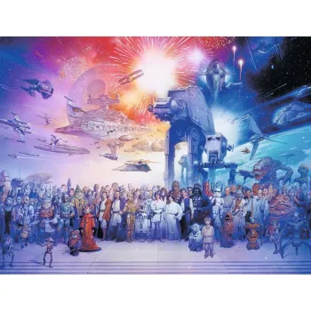 Puzzle TMTOYS Ravensburger Star Wars Episode I–VI Saga, 2000 Teile, 980 mm breit