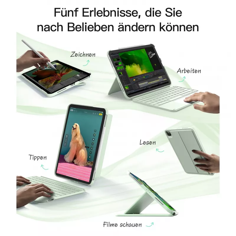 Backpack Inateck KB04122_GREEN — kompakter Laptop- und Zubehör-Rucksack, wasserabweisendes Material, grün