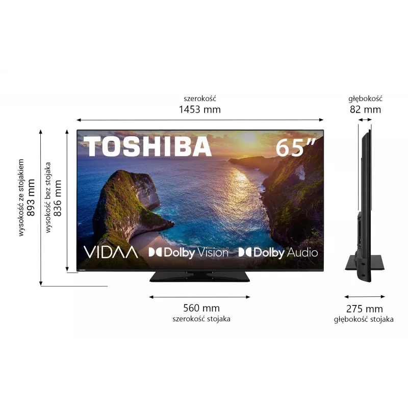 Television Toshiba 65UV3463DG 65 Zoll 4K Ultra HD DLED 3840 x 2160