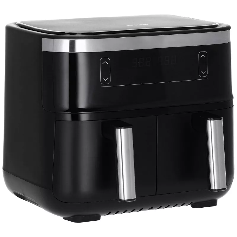 Heißluftfritteuse Severin FR 2453 Double 3,25 L 2850 W Schwarz Silber