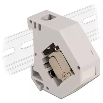 Delock - Modularadapter - DIN-Schienen-montierbar - CAT 6a - STP - Grau - 1 Anschluss (86014)