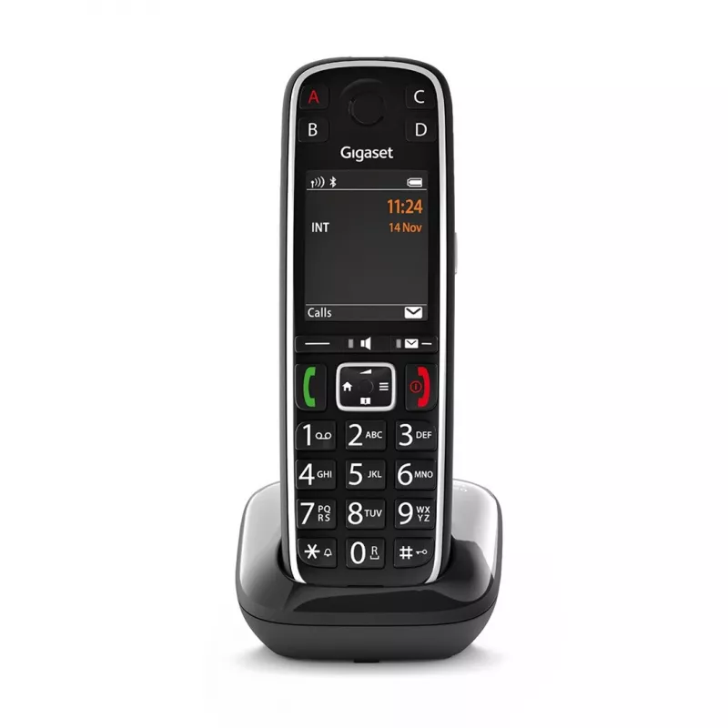 Gigaset E720 Analog/DECT Telefon mit Rufnummernanzeige Schwarz