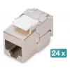 Digitus CAT 6A Kompakt-Keystone-Modul, geschirmt, werkzeuglose Montage, Anschluss, 24 Stück