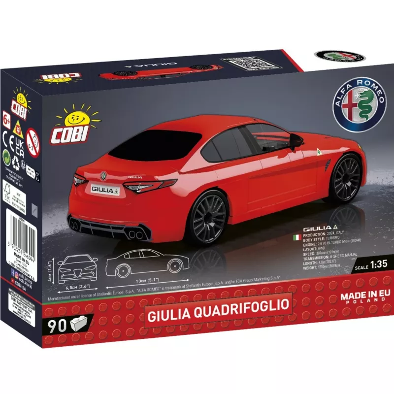 Bausatz COBI Giulia Quadrifoglio 90 Teile ab 6 Jahren