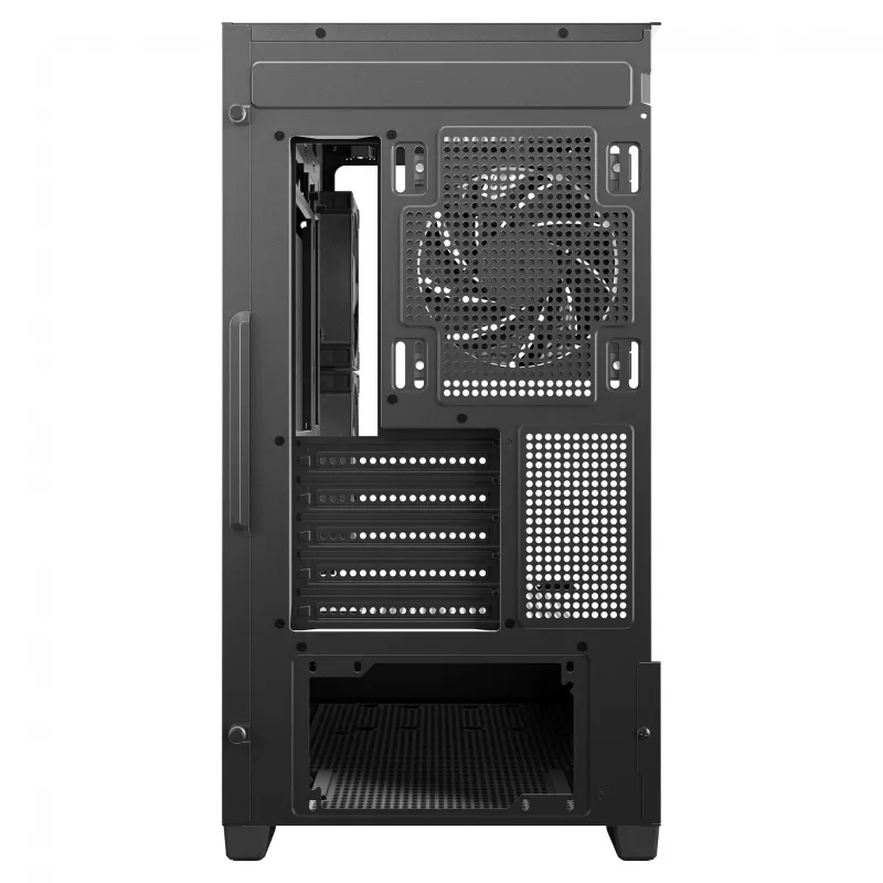 PC Midi Tower DeepCool CG380 3F – Schwarz, 235×437×451 mm, unterstützt 2x120 mm Seiten- + 1x120 mm Rücklüfter, Netzteil unten, 2,5-Zoll-/3,5-Zoll-HDD