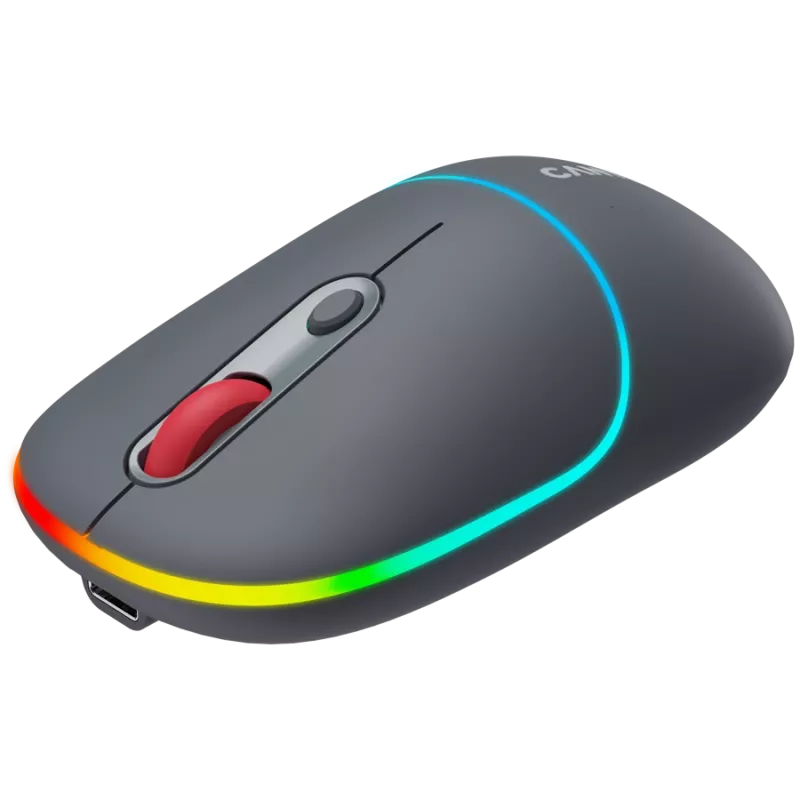 Canyon MW-22 2in1 RGB kabellose Maus - Grau - Bluetooth/RF - 1.600 dpi - wiederaufladbar