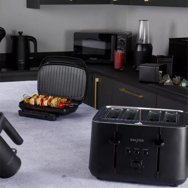 Salter EK5565MBLKFVDE Kuro 4-Scheiben-Toaster