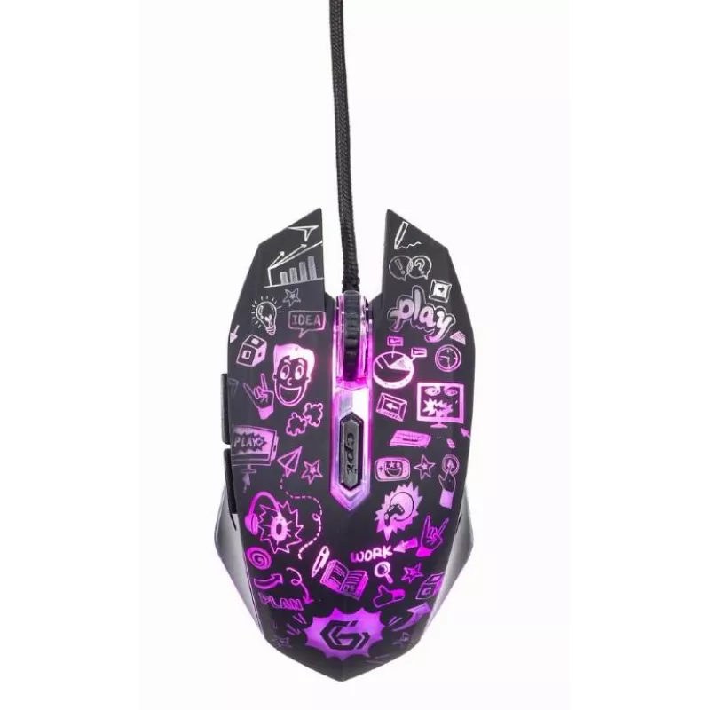 Maus USB Optisch SCHWARZ/MUS-6B-GRAFIX-01 Gembird