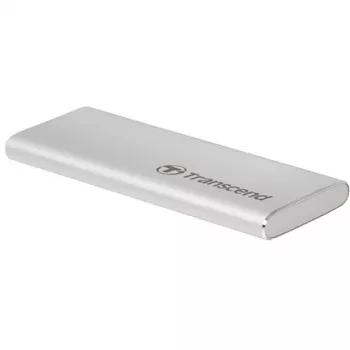 Transcend ESD240C - SSD - 480 GB - extern (tragbar) - M.2 - USB 3.1 Gen 2 (USB-C-Anschluss) - Silber