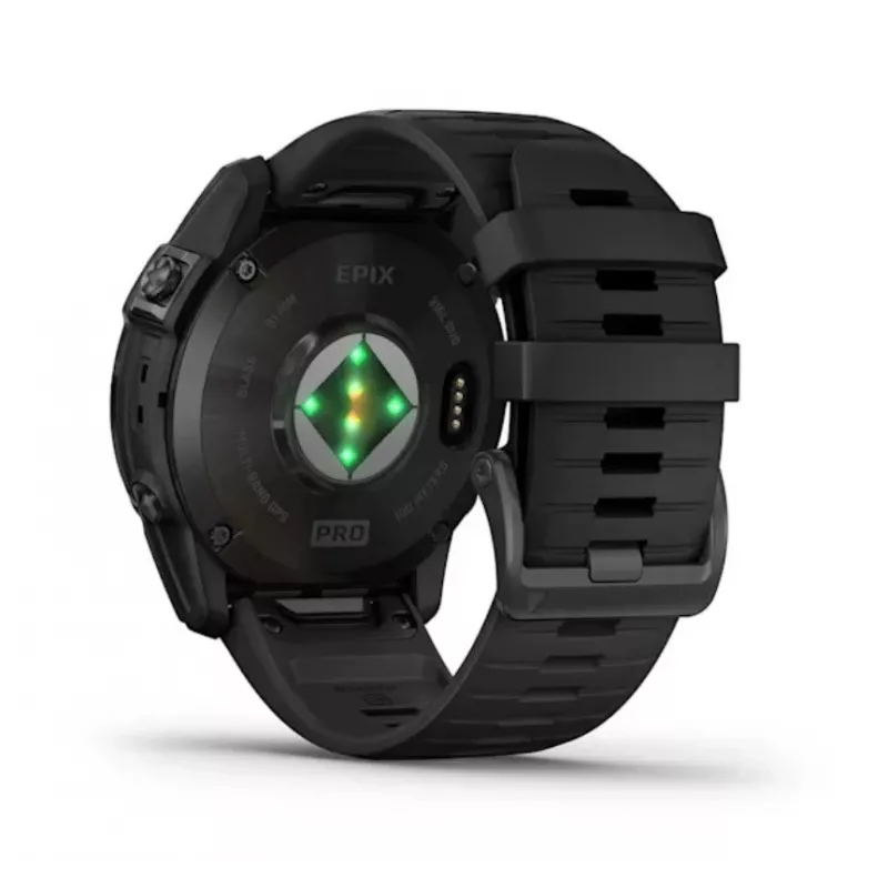 Smartwatch GARMIN epix Pro (Gen 2) — 1,4 Zoll AMOLED 454×454, 32 GB, GPS, Wi‑Fi, Bluetooth, 51 mm Gehäuse, 98 g, schwarzes Silikon