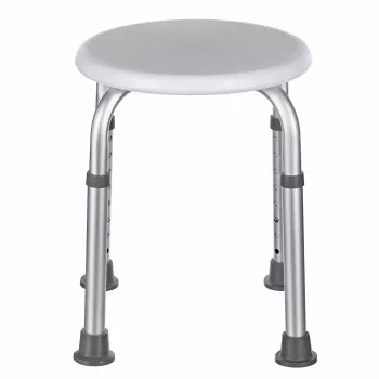 Runder Duschhocker aus Aluminium