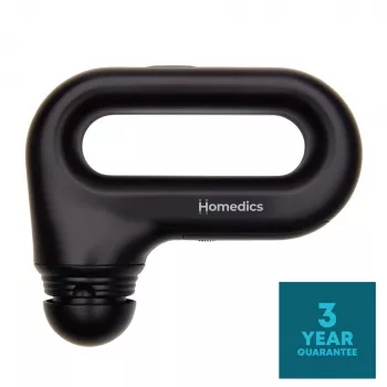 Tragbare Vibrations-Massagepistole HoMedics HHP-120BK – kompakter wiederaufladbarer Perkussionsmassagegerät