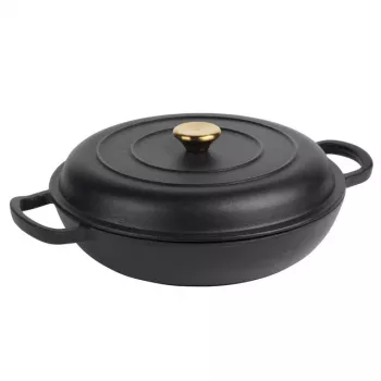 Gusseisen-Schmortopf Russell Hobbs RH02525BEU7 30 cm, schwarz