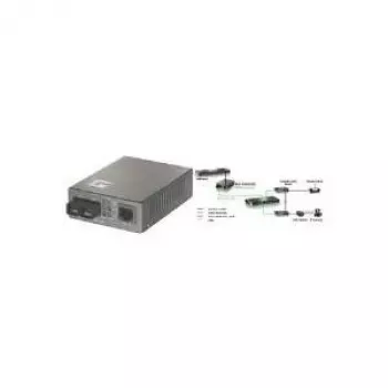 LevelOne RJ45 zu SC Fast Ethernet Medienkonverter, Multi-Mode-Faser, 2 km, PoE PD