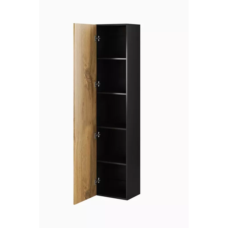 Cama Wohnzimmer-Schrankset VIGO 3 schwarz/Wotan-Eiche
