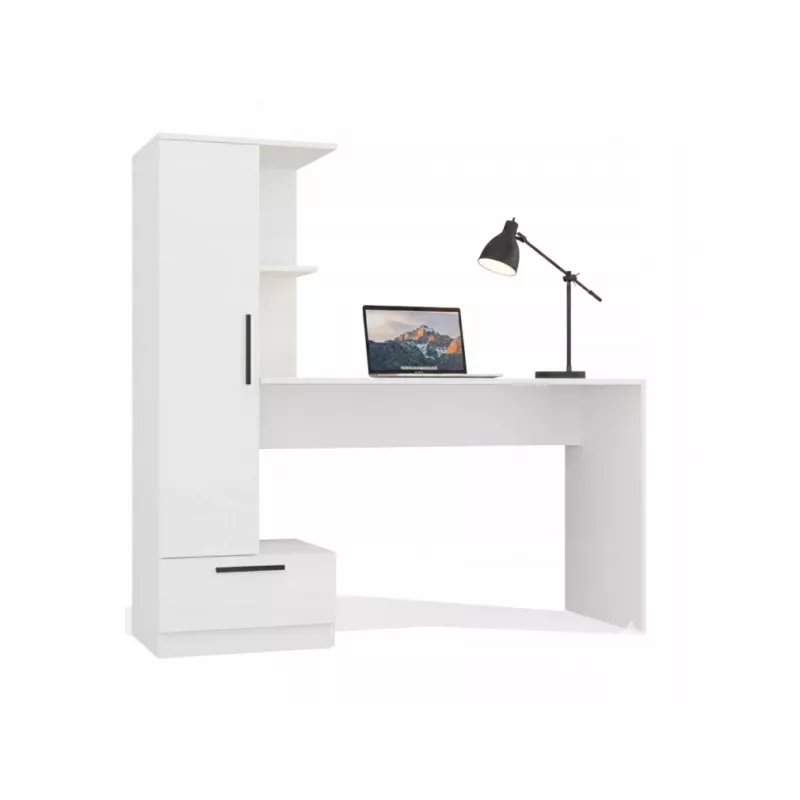 Cosmo Schreibtisch + Regal Set, weiß