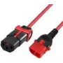 ACT Powercord C13 IEC Lock+ - C14 IEC Lock Dual Locking rot 1 m, PC3612