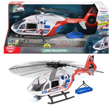 Spielzeughubschrauber Dickie Giant Helicopter Maßstab 1:24, Druckgussmodell, kompatibel mit Spielsets