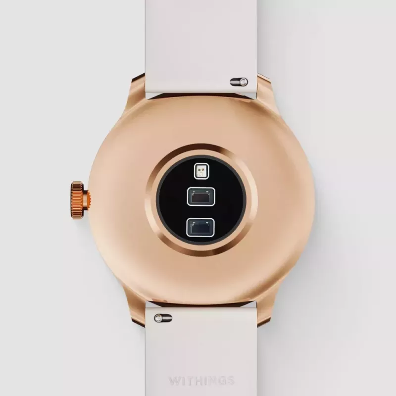 Hybrid-Smartwatch Withings ScanWatch Light Gold Weiß