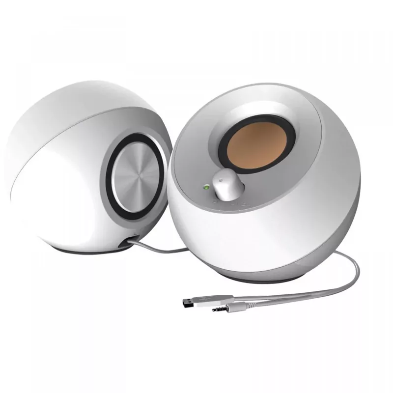 Creative Pebble 2.0 Desktop Stereo Lautsprecher, Weiß