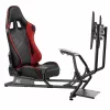 NanoRS RS160 Gaming-Stuhl, Rennsimulator-Ständer 3-in-1, für PC, Konsolen, Spieler, Kunstlederbezug, Lenkradständer, TV-Halterung bis 50 inch, max. VESA 400x400