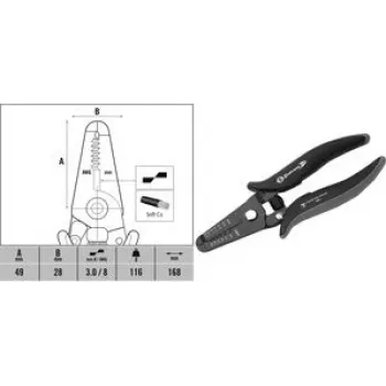 Abisolierzange c.k tools T3895 ESD für 0,8–2,6 mm Leiter