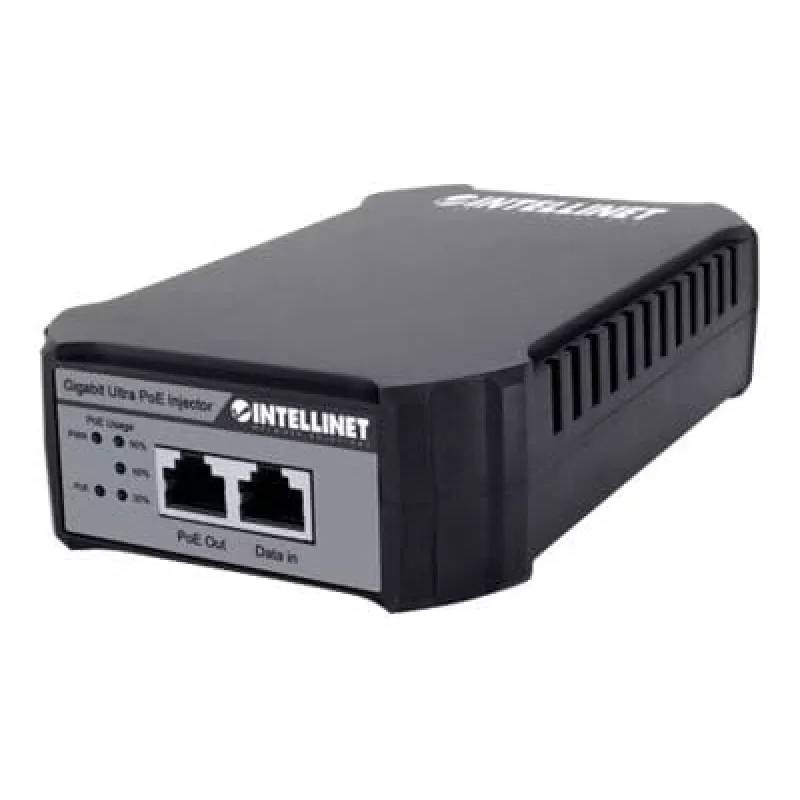 Intellinet Gigabit PoE++ Injektor, ein 95 W Port, IEEE 802.3bt (4PPoE)-konform, Kunststoffgehäuse, wandmontierbar